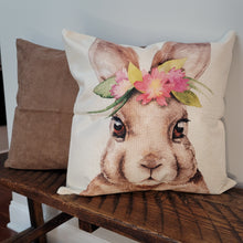 Load image into Gallery viewer, Brown Bunny Pillow Cover
