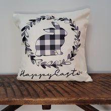 Load image into Gallery viewer, Buffalo Plaid Easter Bunny Pillow Cover
