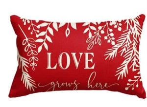 Love Grows Here Lumbar Pillow Cover