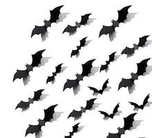 Load image into Gallery viewer, Vinyl Bat Wall Decals- 12 Pack
