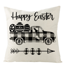 Load image into Gallery viewer, Buffalo Plaid Easter Truck Pillow Cover
