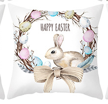 Bunny Wreath Pillow Cover