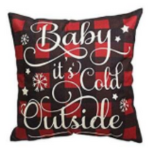Load image into Gallery viewer, Baby It&#39;s Cold Outside Holiday Farmhouse Pillow Cover 18&quot; x 18&quot;
