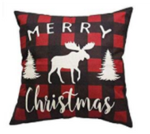 Load image into Gallery viewer, Merry Christmas Plaid Holiday Farmhouse Pillow Cover 18&quot;x 18&quot;
