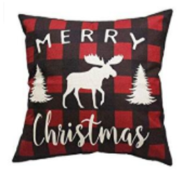 Merry Christmas Plaid Holiday Farmhouse Pillow Cover 18