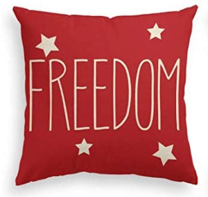 Freedom Patriotic Pillow Cover