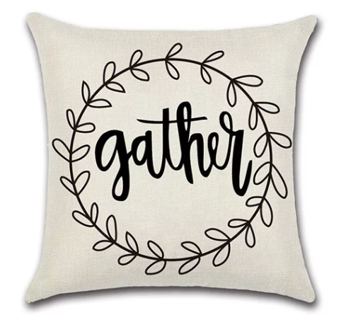 Gather Farmhouse Pillow Cover