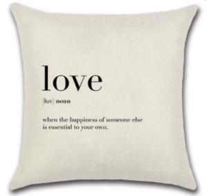 Love Definition Farmhouse Pillow Cover