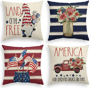 Patriotic Pillow Covers-4 Pack
