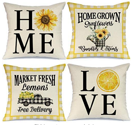 Holiday Farmhouse Pillow Covers- 4 Pack- Back Home Direct