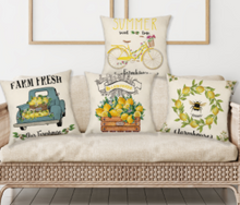 Load image into Gallery viewer, Lemonade Basket Summer Farmhouse Pillow Cover
