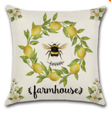 Load image into Gallery viewer, Lemon Wreath Summer Farmhouse Pillow Cover
