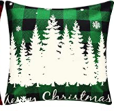 Green Buffalo Plaid Holiday Pillow Covers - 2 Pack