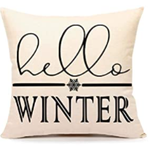 Hello Winter Holiday Pillow Cover