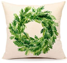 Christmas Wreath Holiday Pillow Cover