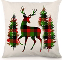 Load image into Gallery viewer, Christmas Deer Holiday Pillow Cover
