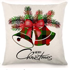 Christmas Bells Holiday Pillow Cover