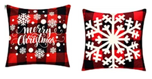 Load image into Gallery viewer, Red Buffalo Plaid Holiday Pillow Covers- 2 Pack
