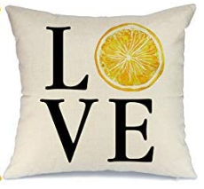 Love With Lemon Summer Farmhouse Pillow Cover