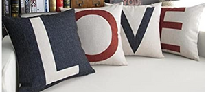 L.O.V.E. Valentine's Day Pillow Covers- 4pack