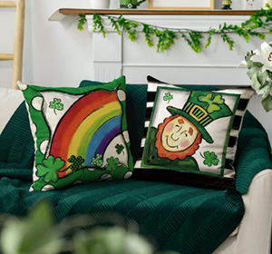 Leprechaun Whimsical St. Patrick's Day Pillow Cover