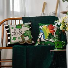 Load image into Gallery viewer, Lucky Charm Whimsical St. Patrick&#39;s Day Pillow Cover
