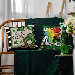 Lucky Charm Whimsical St. Patrick's Day Pillow Cover