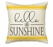 Load image into Gallery viewer, Hello Sunshine Yellow Spring Pillow Cover
