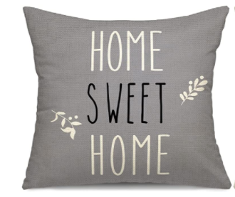 Home Sweet Home Gray Branch Spring Pillow Cover