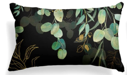 Eucalyptus Branches Spring Lumbar Pillow Cover