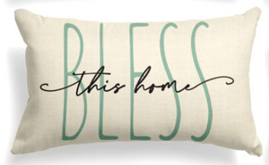 Bless This Home Spring Lumbar Pillow Cover