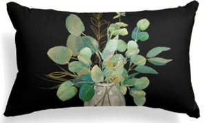 Eucalyptus in Vase Spring Lumbar Pillow Cover