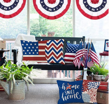 Load image into Gallery viewer, Home Sweet Home Patriotic Pillow Cover
