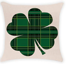 Load image into Gallery viewer, Green Plaid Shamrock St. Patrick&#39;s Day Pillow Cover - Choice of Size
