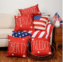 Load image into Gallery viewer, Freedom Patriotic Pillow Cover
