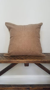 Large Solid Brown Chenille Pillow Cover 18"x 18"